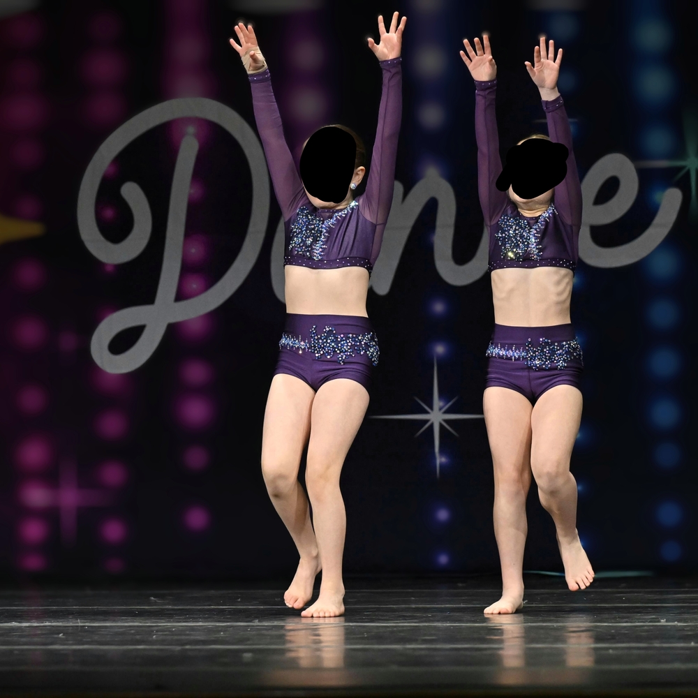 Custom Purple Dance Costume Two Piece